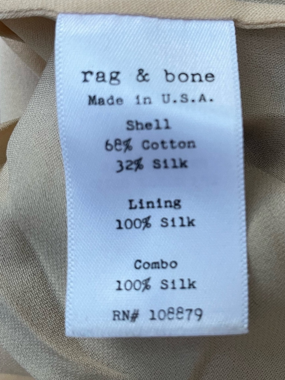 rag & bone Black Printed Tank with Cream Center Trim - Picture 8 of 8